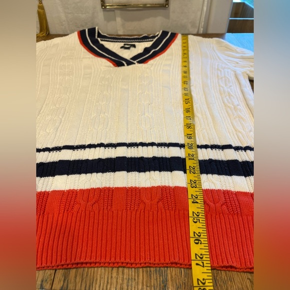 TOMMY HILFIGER Off-White Cable Knit Sweater XXL - Picture 8 of 8